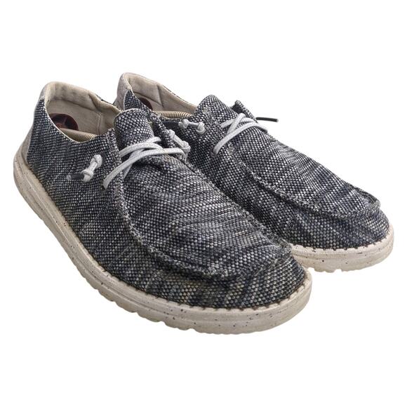 Womens Hey Dude Wendy Sox Dark Gray Casual Comfort Slip On Loafers Shoes Size 10 - Picture 1 of 10
